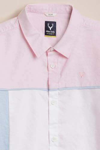 Boys Pink Patterned Casual Shirt