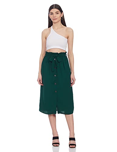 Marie Claire Georgette Western Skirt (MC2226_Green_X-Large)