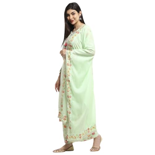 BIBA Women Pista Green Modal Blend Straight Kurta Set_38