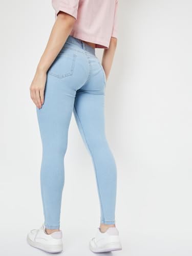 Max Women's Regular Jeans (NOOSN2SF3EPP_Light Blue