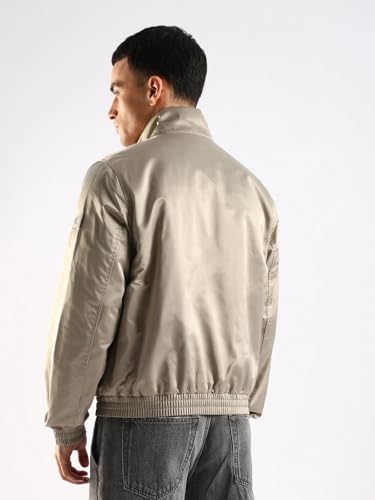 Solid Regular Fit Polyester Jacket
