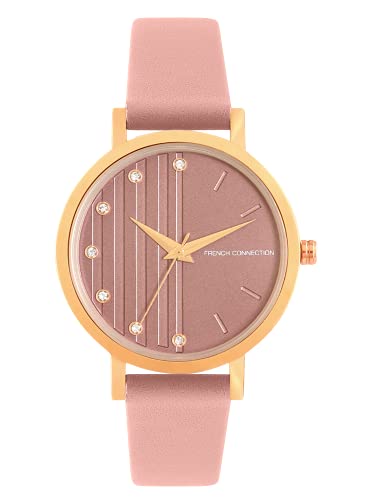French Connection Analog Pink Dial Women's Leather Watch-Fc20-63E-R