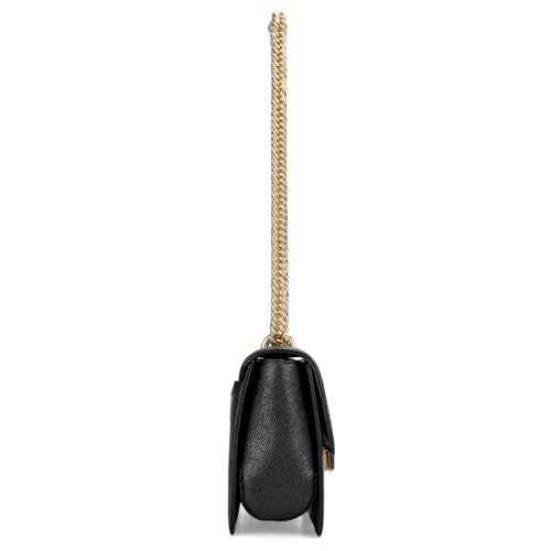 Da Milano Leather Shoulder Bag for Women - Black (01607OL)