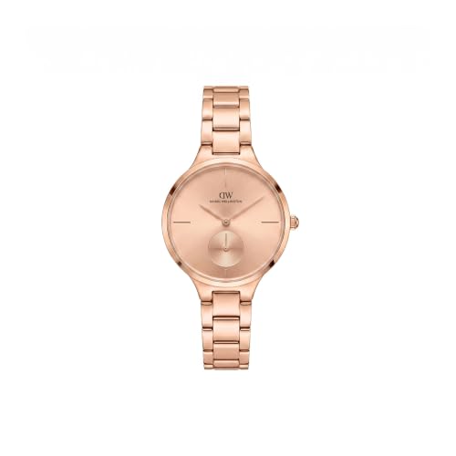 Daniel Wellington Round 32mm Rose Gold-Tone Dial Analog Women Watch - DW0DL2302