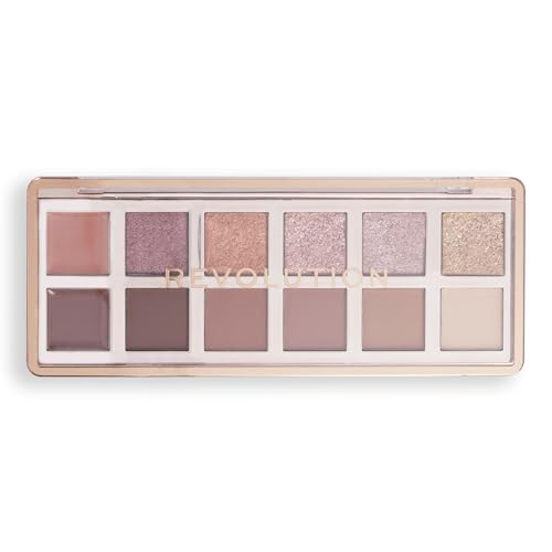 Revolution Beauty, Eyeshadow Palette, 12 Ultra-Pigmented Matte & Shimmer Finishes & Shades, Long-Lasting & Blendable, Vegan & Cruelty-Free (True Icon Bronze)