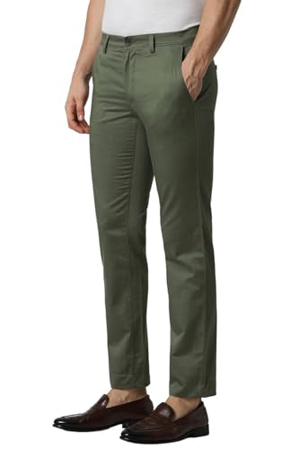 Van Heusen Men's Slim Casual Pants (VSTFWSLFI46635_Olive