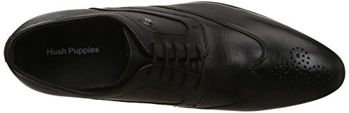 Hush Puppies Men Swanky Derby Black Leather Formal Shoes-6 (8246743060_8246743)