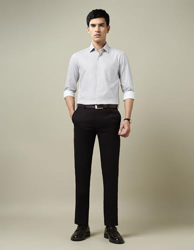 Arrow Men's Heathered Dobby 1851 Trousers (ARAKTR2145_Brown_40)