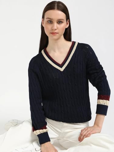 Regular Fit Cotton V-Neck Sweater