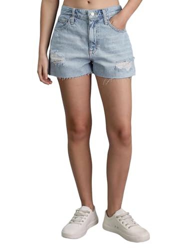 Slim Fit Solid Mid Rise Shorts