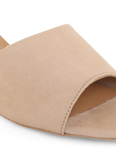 KENNETH COLE Women Heel Sandal | PU Leather With Slip On Closure | Open Toe Wide Band Heel Sandal For Ladies & Girls