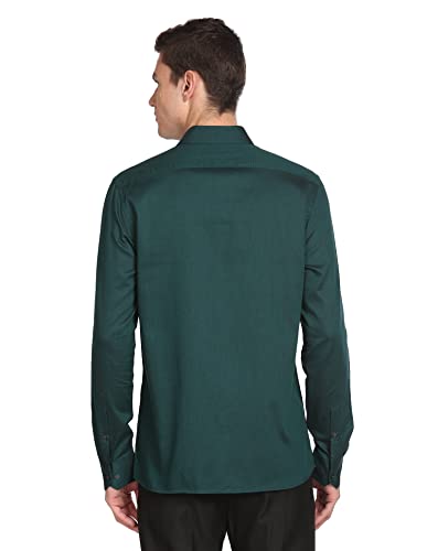 Arrow Men's Slim Fit Shirt (ARADOSH1314_Dark Green 44)