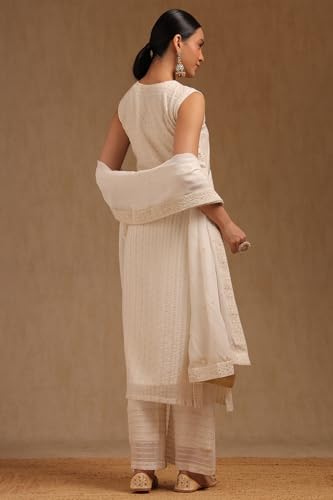 Soch Women's Georgette Salwar Suit Set (SRF-EWA5CD22384_Off White