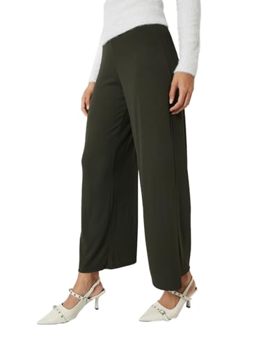 Max Women Ribbed Trousers (Green_L)