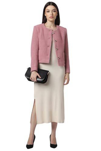 Van Heusen Women's A-Line Coat (VWJKURGFL56206_Pink