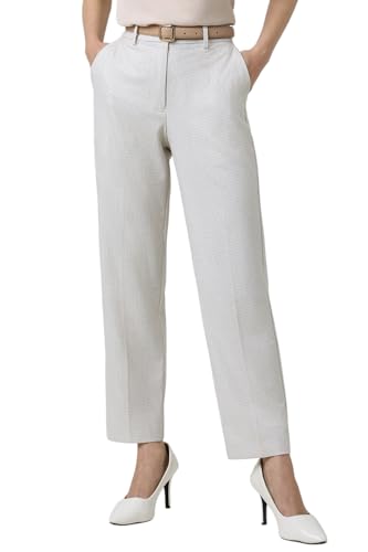 Van Heusen Women's Regular Casual Pants (VWTFCRGPC40117_Grey