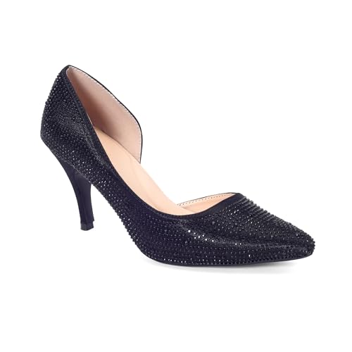 Lino Perros Diamond Studded Slim Pumps