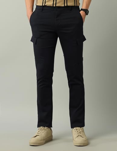 Arrow Sport Men's Slim Fit Mid Rise Trouser