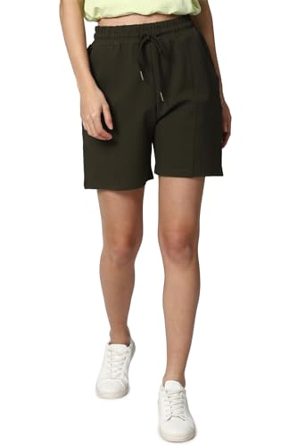 FOREVER 21 women's Boyfriend Shorts (592185_Olive