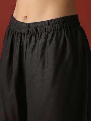 Globus Women Kurta Set (8909389016232_Black_M)