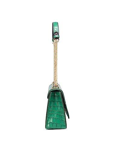 Da Milano Genuine Leather Green Shoulder Bag (LB-00047OL) (Small)