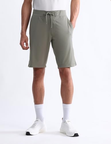 U.S. POLO ASSN. USPA Active Mens Solid Off White Shorts