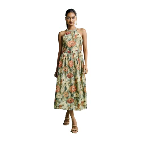 Aarke Ritu Kumar Green Floraa Long Dress
