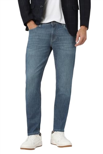 Men Blue Mid Wash Super Slim Fit Jeans
