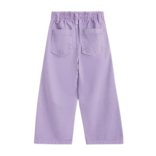 Hopscotch Girls Regular Fit Pants in Lilac Color For Ages (5-6 Years)