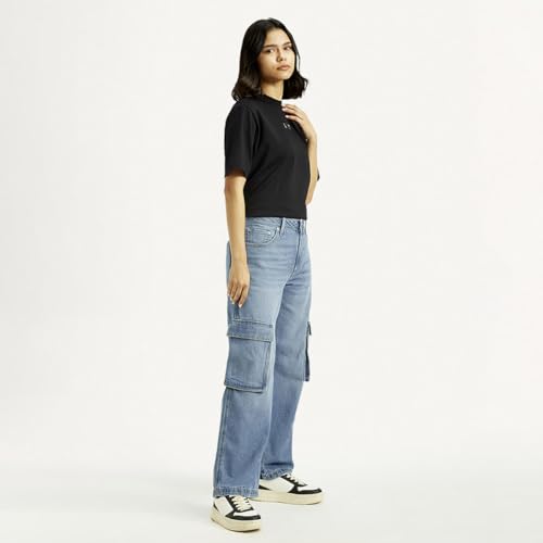 Levi’s Women's Mid Indigo Loose Fit Mid Rise Jeans, 2149, 32