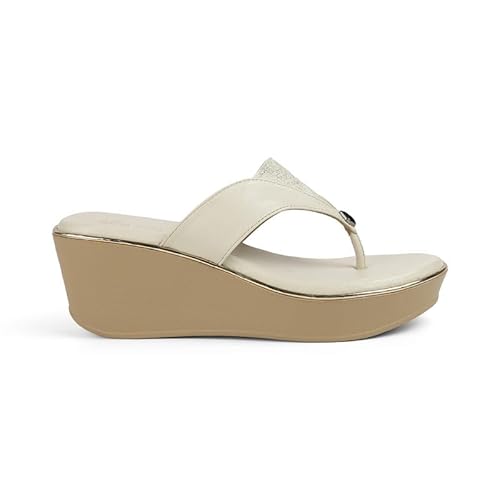 tresmode Jose Cream Women's Dress Wedge Sandals in Size 4 UK / 37 EU