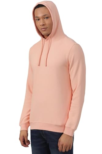 Allen Solly Men Beige Hooded Neck Full Sleeves Formal Sweatshirt