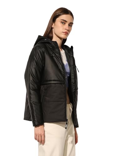 ONLY Women's Solid Regular Fit Black Jacket