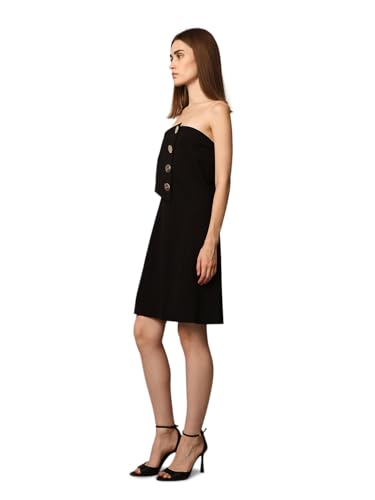 ONLY Women's Fit and Flare Black Dress