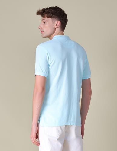 U.S.Polo Association Men's Brand Embroidered Regular Fit Polo Shirt (USTSHOE1025_Light Blue_2XL)