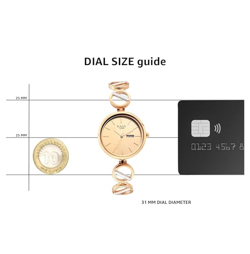 Titan Raga Viva Rose Gold Dial Women Analog Watch with Metal Strap-NS2644KM02/NT2644KM02