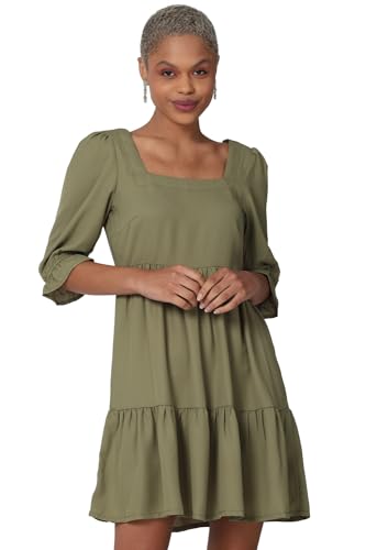 FOREVER 21 women's Polyester Classic Mini Dress (594591_Olive