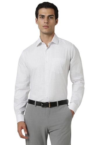 Van Heusen Men's Regular Fit Shirt (VHSFBCUBZ71835_White