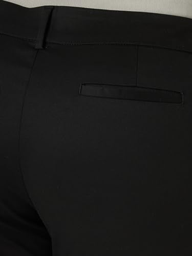 Lee Women's Plus Size Wrinkle Free Relaxed Fit Straight Leg Pant, Black, 20W Medium