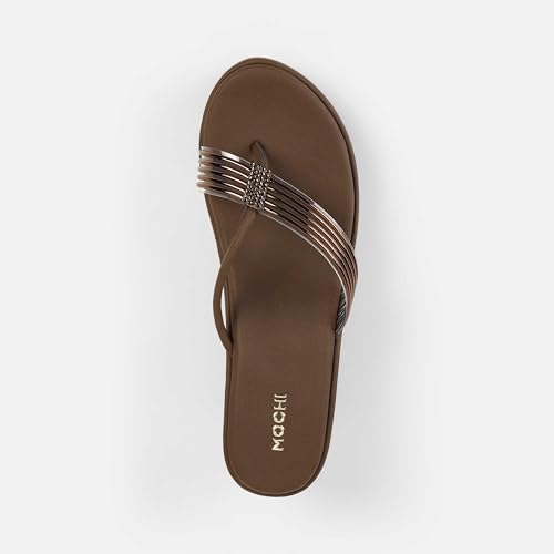 Mochi Women's Open Casual - Slippers with Black Platforms UK/6 EU/39(34-418)