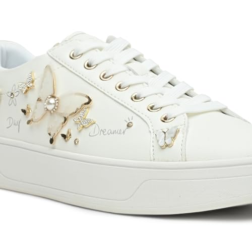 Aldo PEARLWINGA-IN100 Ladies White Flat Sneakers