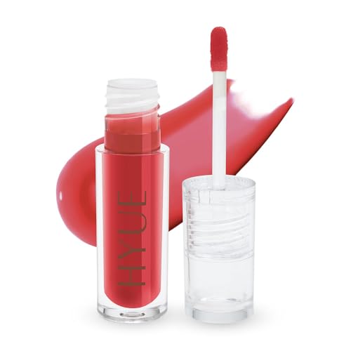 HYUE HydraPlump™ Lip Plumper | 4 ml | Long-term Plumping Effect & Hydration | Non-sticky Formula with Cooling Ice Cube sensation | Jojoba Oil, vit E & Pomegranate Extract | Flat-tip Applicator