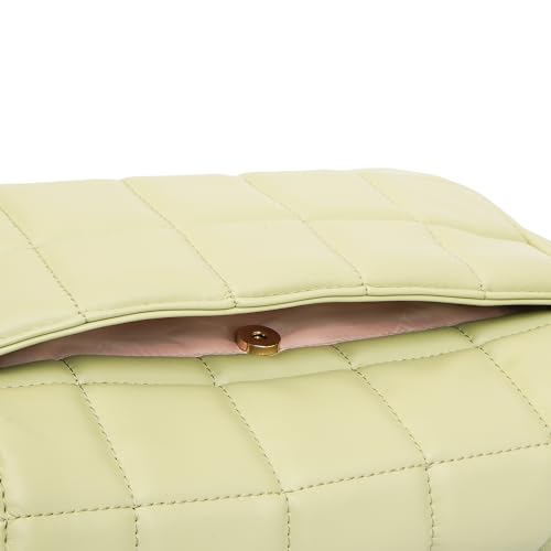 KLEIO Vegan Leather Quilted Elegant Sling Bag For Women with Flap (Olive Green) | Casual Crossbody Bag for Girls for Everyday Use | Suitable for Parties, Functions, College & Office