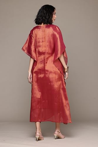 Aarke Ritu Kumar Pink Sitara Kaftan Dress with Camisole