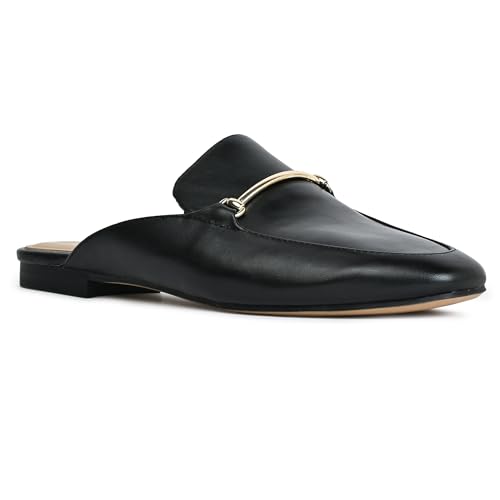 Aldo TERRI-001-BLACK Leather Round Toe Mule (3)