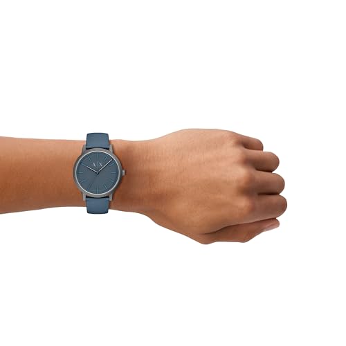 Armani Exchange Blue Quartz Leather Watch AX2767