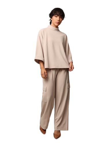 ONLY Women's Oversized Fit Beige Top