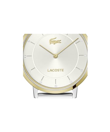 Lacoste Crocorigin Qtz Basic Slim Silver Round Dial Women's Watch- 2001472