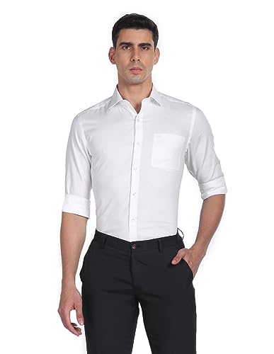 Arrow Men's Regular Fit Shirt (ARAGSH0200_White