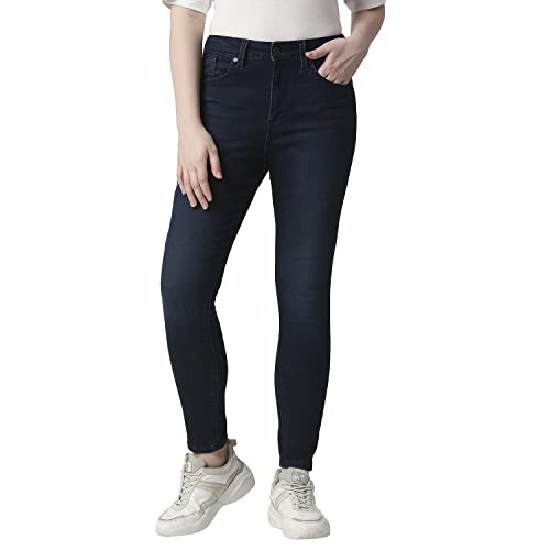Pepe Jeans Women's High Rise Skinny Fit Jeans Dark Used